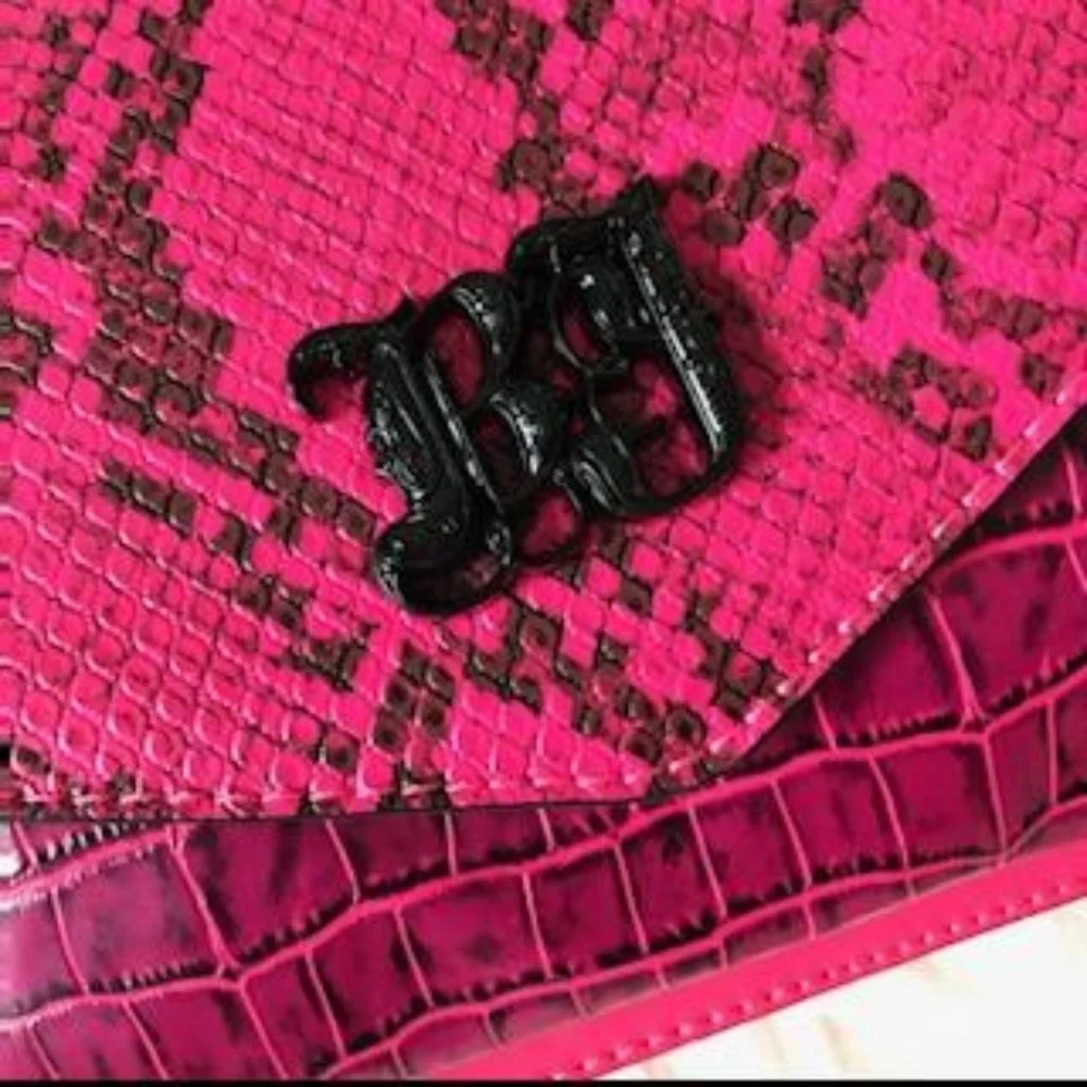 Betsey Johnson Neon Pink Flap Crossbody